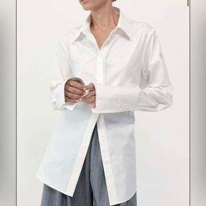 St. Agni Open back white button up shirt - M